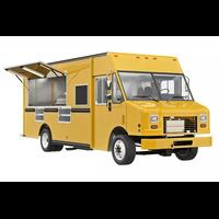 A basic yellow food truck