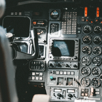 Airplane control panel