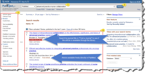 PubMed visual instructions. Step by step text instructions are located below this image.