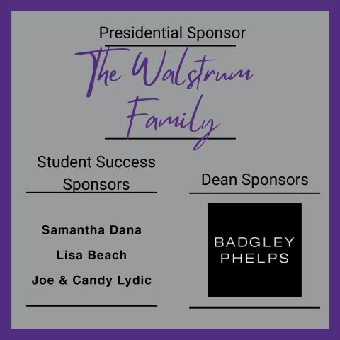 2023 Foundation Dinner presidential, student success, dean sponsors