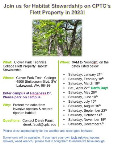Habitat Stewardship Flyer 2023