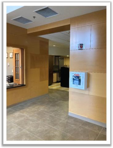 •	Building 8, located in the lobby area near the main entrance
