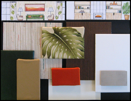 Collage of interior decor